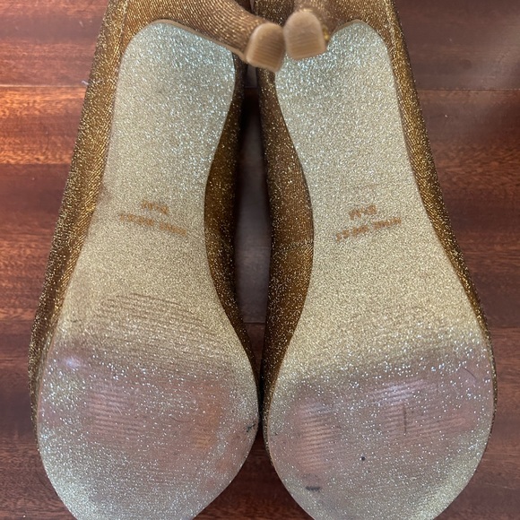 Nine West Gold Glitter Peeptoes - Picture 7 of 8